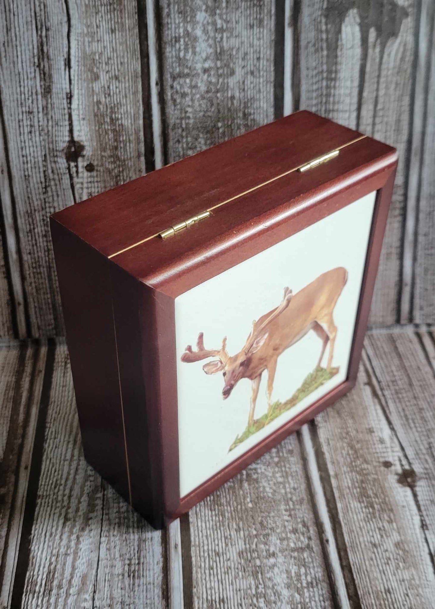 Scott Shupe Small Wooden Box - Deer