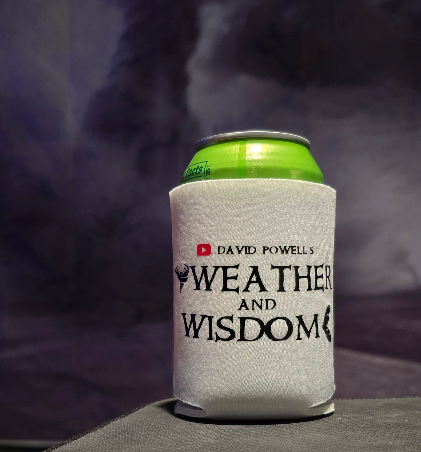 Weather and Wisdom Koozie - White